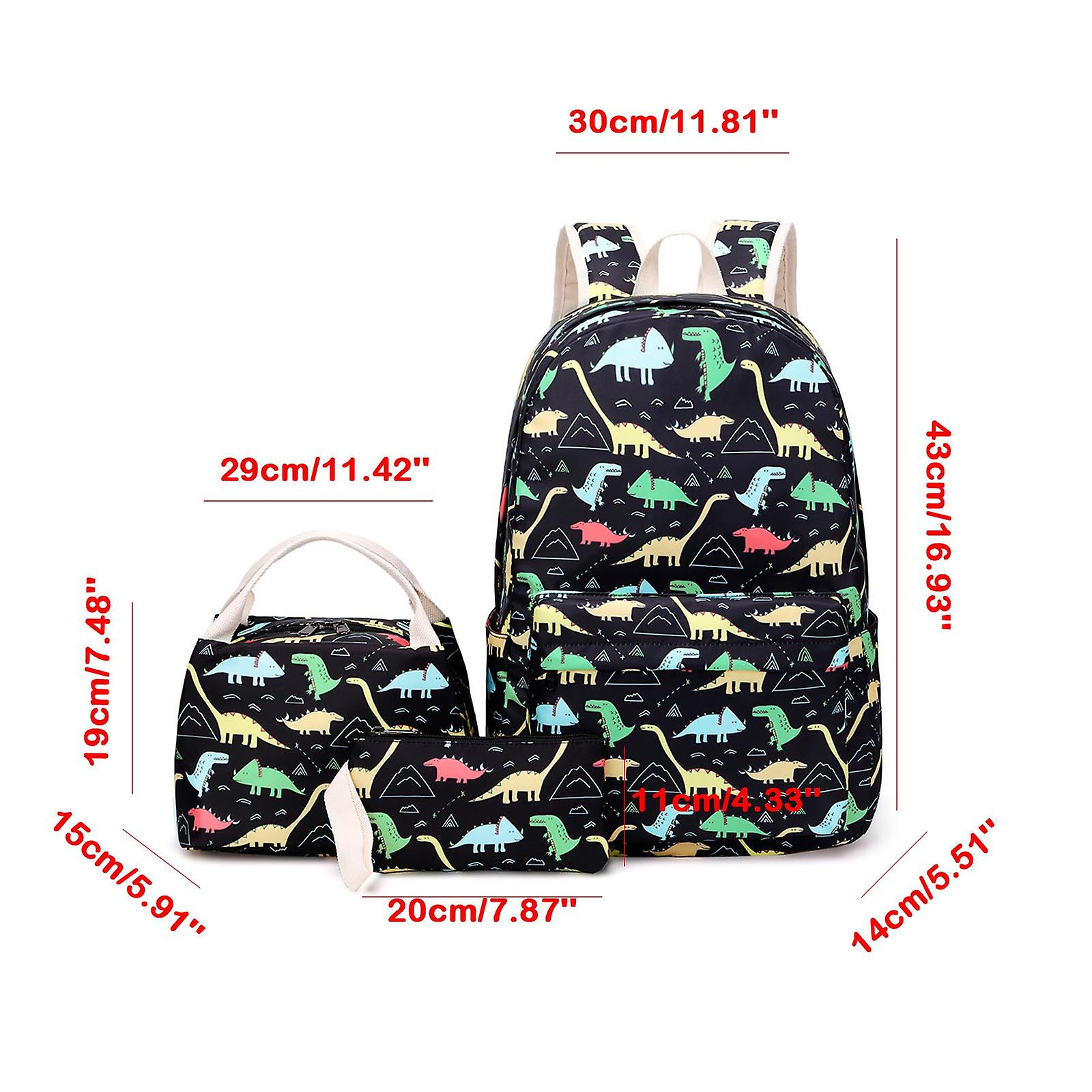 Foto 2 | Set De Mochila Escolar Huoguo Dinosaur Para Niñas Y Niños Adolescentes - Venta Internacional.