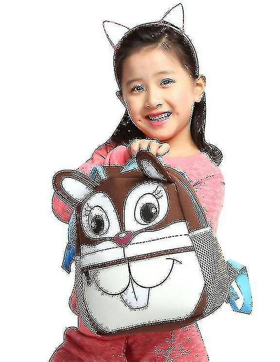 Foto 3 pulgar | Mochila Escolar Huoguo Para Niños Con Dibujos Animados De Ardillas - Venta Internacional.