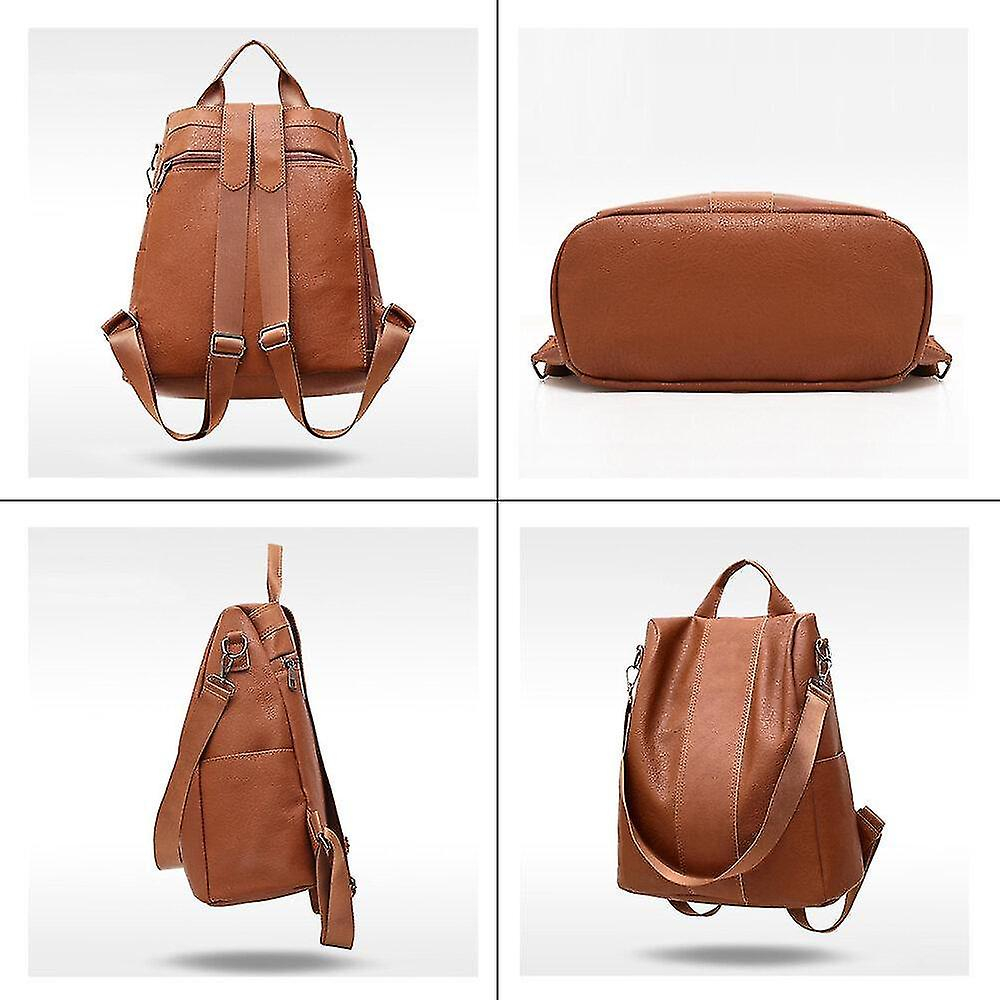 Foto 3 pulgar | Mochila Huoguo De Viaje Para Mujer, Piel Sintética, Antirrobo, Impermeable - Venta Internacional.