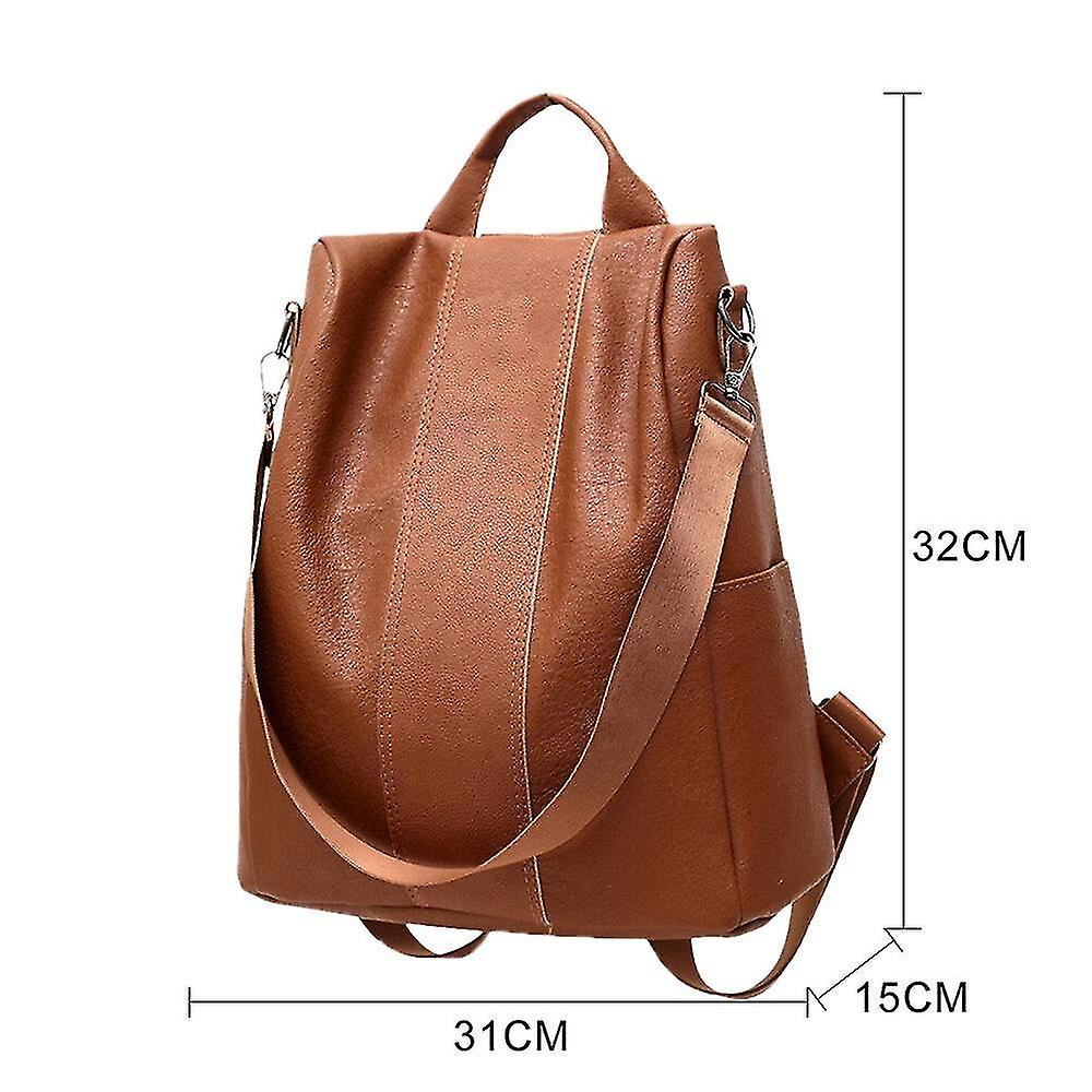 Foto 6 pulgar | Mochila Huoguo De Viaje Para Mujer, Piel Sintética, Antirrobo, Impermeable - Venta Internacional.