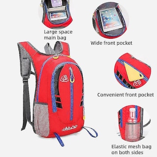 Foto 4 | Mochila Huoguo Outdoor Impermeable De Nylon De Gran Capacidad Roja - Venta Internacional.