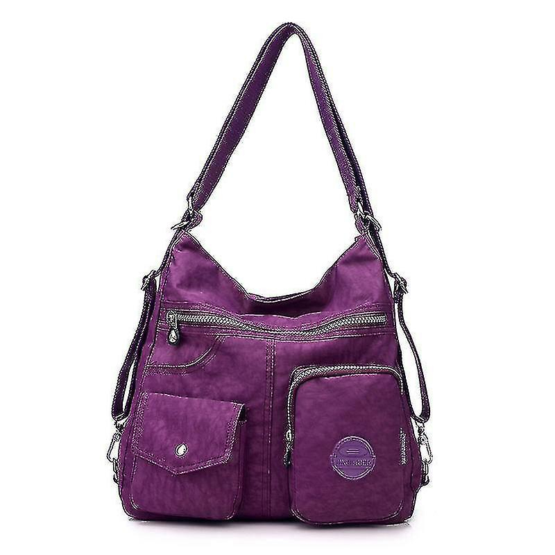Foto 2 pulgar | Mochila Huoguo Lady Waterproof Nylon Púrpura - Venta Internacional.