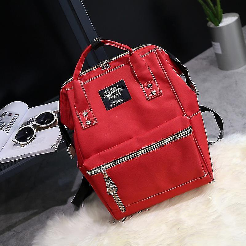 Mochila Huoguo Roja Casual De Poliamida Y Nylon Para Viajes - Venta Internacional.