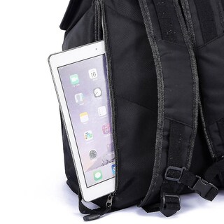 Foto 4 | Mochila Huoguo Para Mujer, Impermeable, De Nailon, Negra - Venta Internacional.
