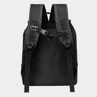 Foto 5 | Mochila Huoguo Para Mujer, Impermeable, De Nailon, Negra - Venta Internacional.