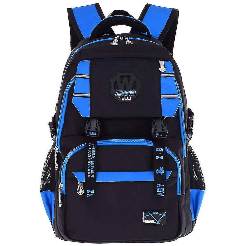 Foto 1 | Mochila Huoguo De Gran Capacidad Para Niños Impermeable Azul - Venta Internacional.