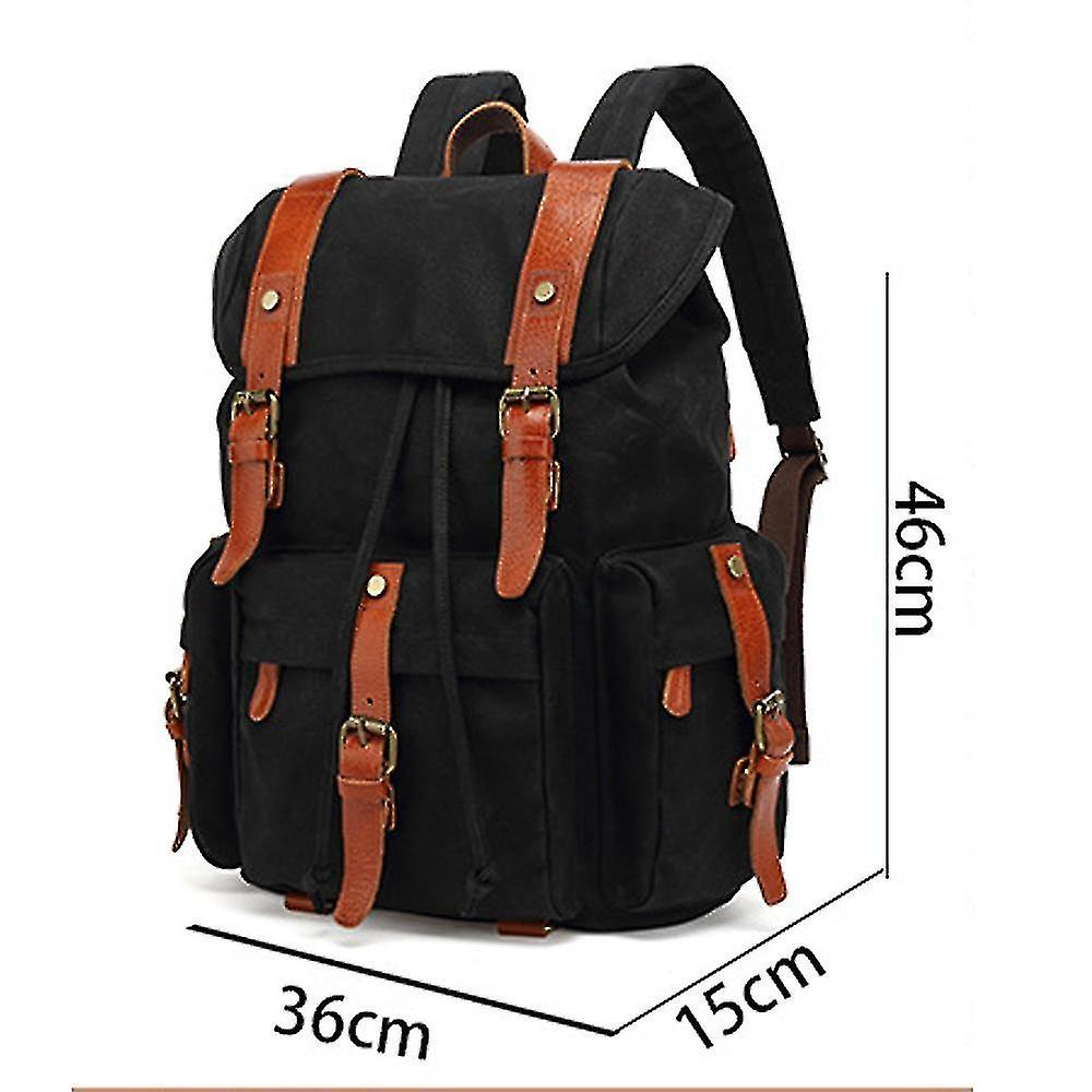 Foto 6 pulgar | Mochila Huoguo Retro De Lona Impermeable Para Hombre Y Mujer - Venta Internacional.