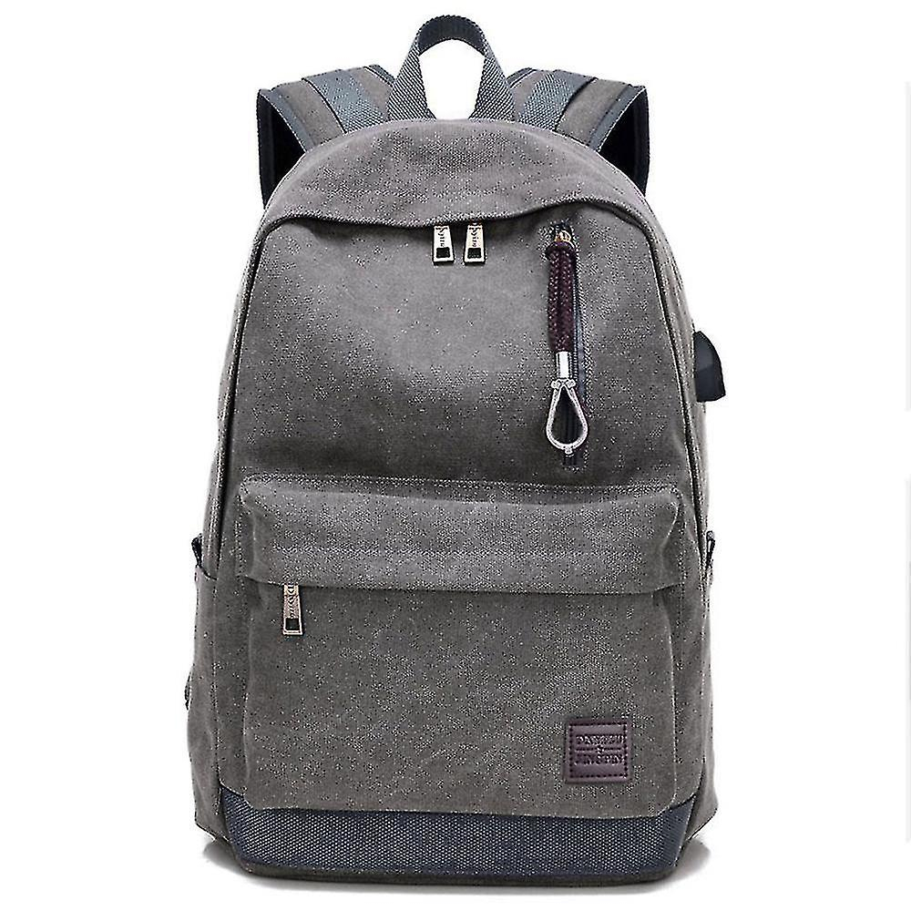 Foto 2 pulgar | Mochila Huoguo Casual De Lona Gris 20-35l Para Hombre - Venta Internacional.