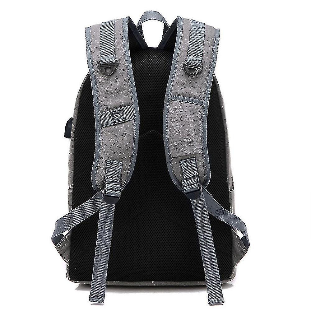 Foto 4 pulgar | Mochila Huoguo Casual De Lona Gris 20-35l Para Hombre - Venta Internacional.