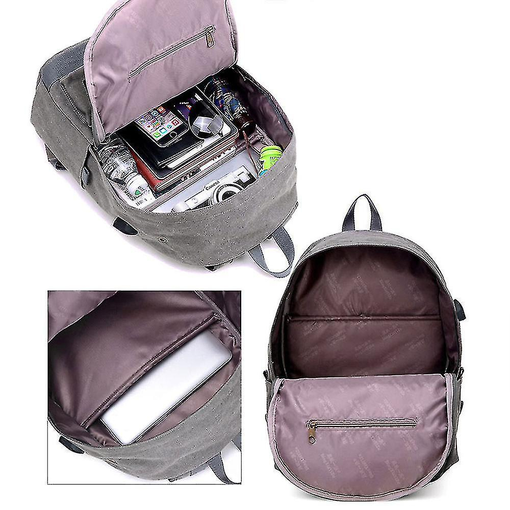 Foto 5 pulgar | Mochila Huoguo Casual De Lona Gris 20-35l Para Hombre - Venta Internacional.