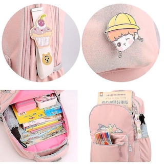 Foto 2 | Mochila Huoguo Youthful Vitality Para Estudiantes De Secundaria, Gris - Venta Internacional.