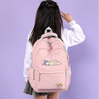 Foto 4 | Mochila Huoguo Youthful Vitality Para Estudiantes De Secundaria, Gris - Venta Internacional.