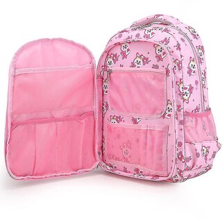 Foto 2 | Mochila Huoguo Para Niñas De Primaria Y Secundaria Azul Marino - Venta Internacional.