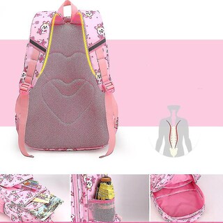 Foto 3 | Mochila Huoguo Para Niñas De Primaria Y Secundaria Azul Marino - Venta Internacional.