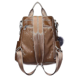 Foto 3 | Mochila Huoguo De Piel Suave De Gran Capacidad Para Mujer - Venta Internacional.