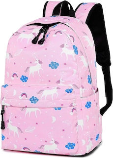 Foto 1 | Mochila Escolar Huoguo Unicorn Impermeable Para Mujeres Y Niñas, Color Rosa - Venta Internacional.