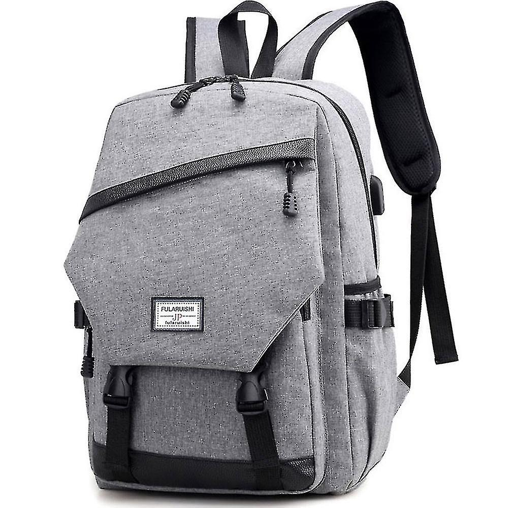 Mochila Huoguo Casual De Tela Oxford De Gran Capacidad Gris - Venta Internacional.