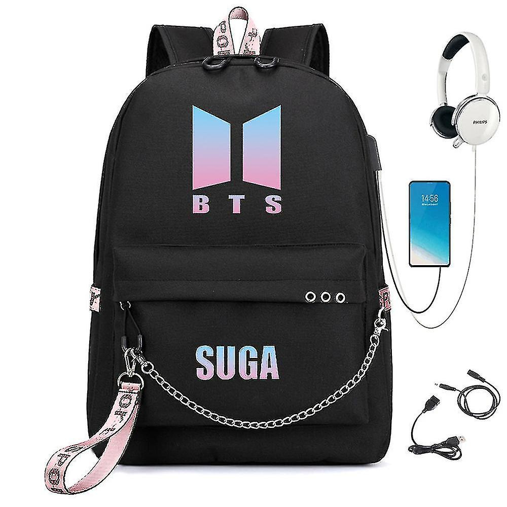 Mochilas Bts Mochila Linda Usb Cargando Mochila Escolar??? Color-25?? ‰ - Venta Internacional.