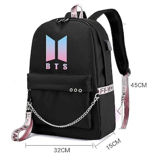 Foto 5 | Mochilas Bts Mochila Linda Usb Cargando Mochila Escolar??? Color-25?? ‰ - Venta Internacional.