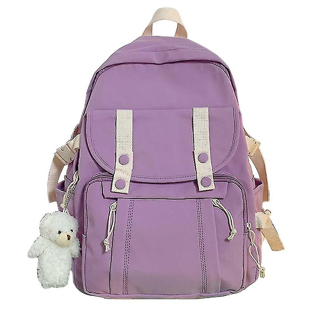 Foto 2 pulgar | Mochila Huoguo School Para Niñas, Mujeres Y Adolescentes, Color Morado Waterpro - Venta Internacional.