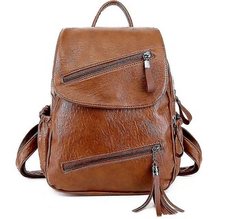 Foto 1 | Mochila Huoguo College Shoulder Harbor Brown 25x14x32cm - Venta Internacional.