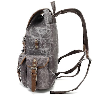 Foto 4 | Mochila Huoguo, Lona Pulida, Retro, Impermeable, 33 X 13 X 44 Cm - Venta Internacional.