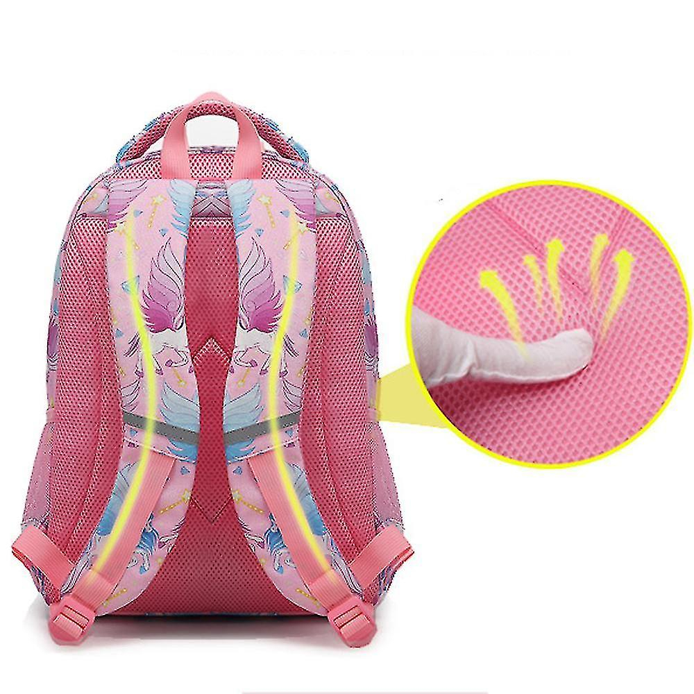 Foto 4 pulgar | Mochila Huoguo De Dibujos Animados De Tres Piezas Para Colegialas Rosa - Venta Internacional.