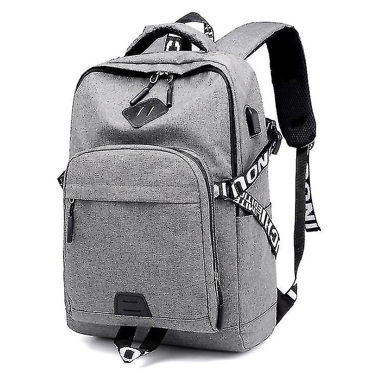 Foto 2 pulgar | Mochila Arinochka Para Ordenador Portátil Con Carga Usb Para Hombre, Color Gris Claro - Venta Internacional.