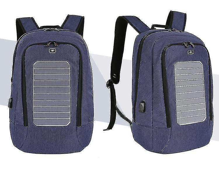 Foto 5 pulgar | Mochila Huoguo Para Hombre, Viaje De Negocios, Carga Solar, Azul - Venta Internacional.