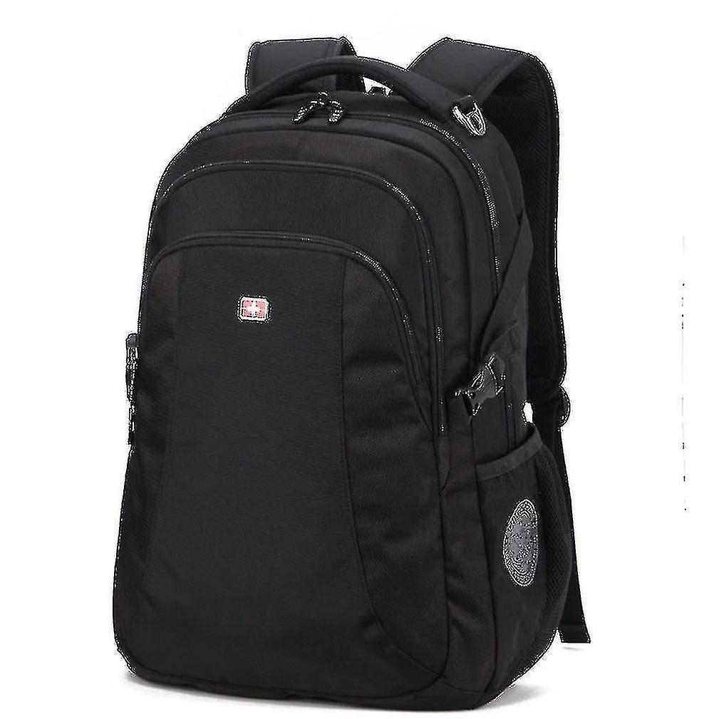 Foto 2 pulgar | Mochila Huoguo Para Ordenador Portátil Para Hombre, Bolsa De Viaje Para La Escuela Secundaria, Negra - Venta Interna