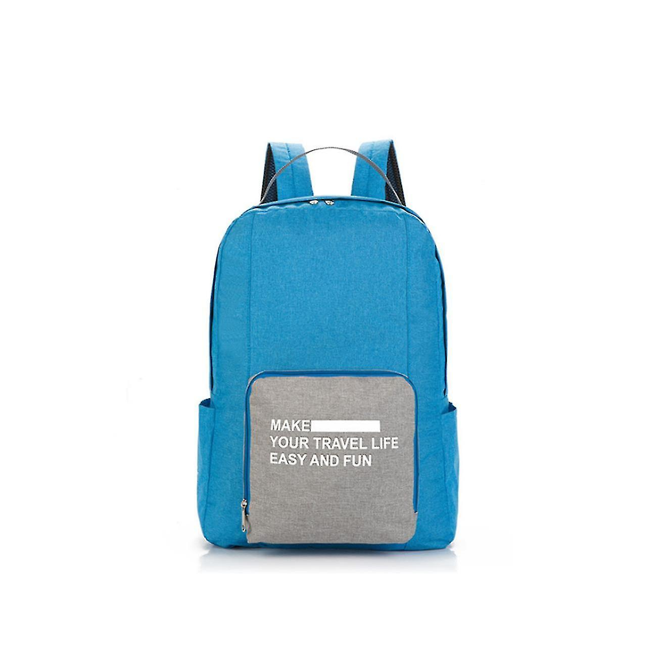 Mochila Huoguo Travel Hombro Plegable Portátil Azul 32x14x - Venta Internacional.