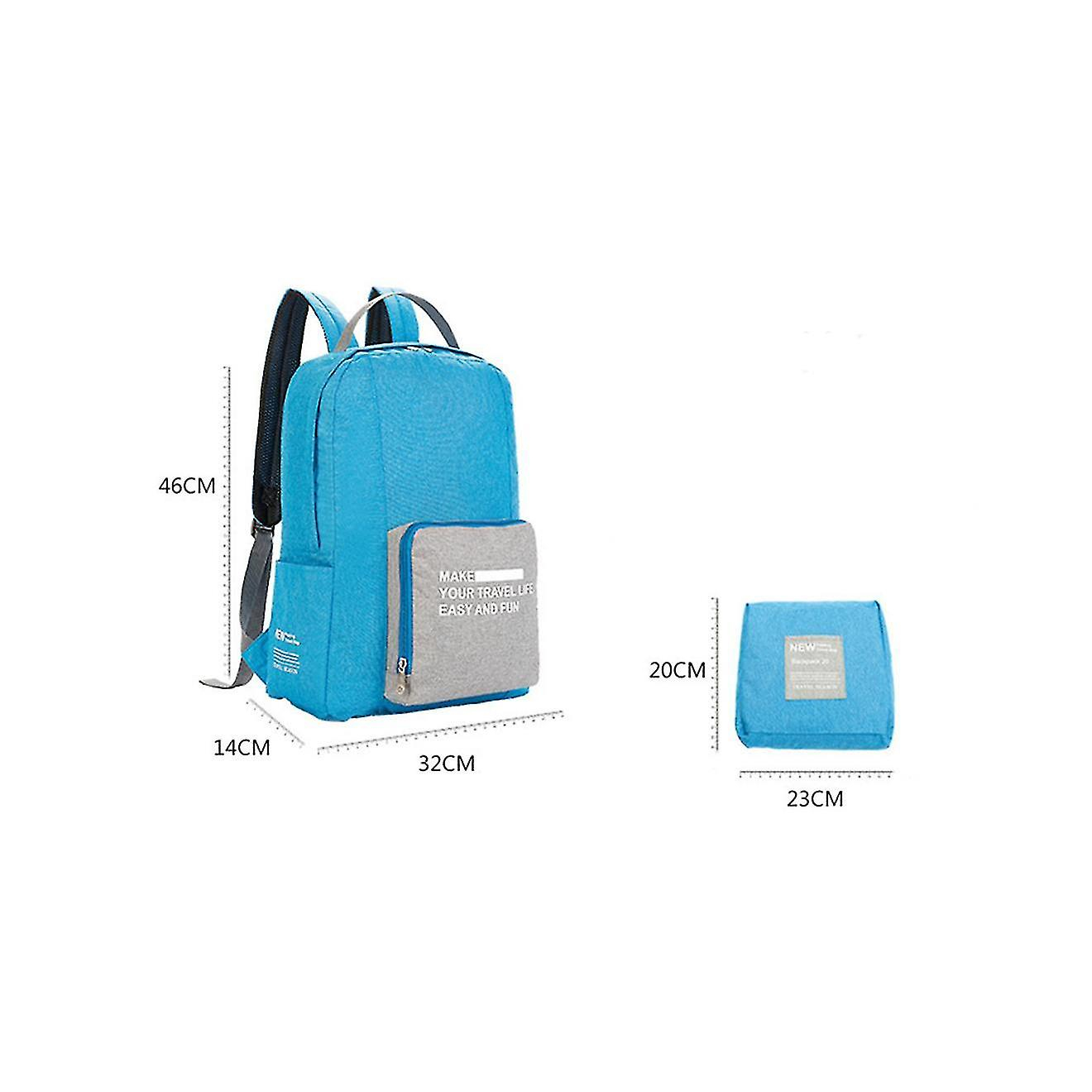 Foto 5 | Mochila Huoguo Travel Hombro Plegable Portátil Azul 32x14x - Venta Internacional.