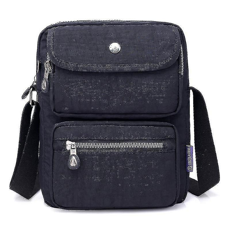 Mochila Huoguo Con Un Solo Hombro Para Mujer, Nailon Negro - Venta Internacional.