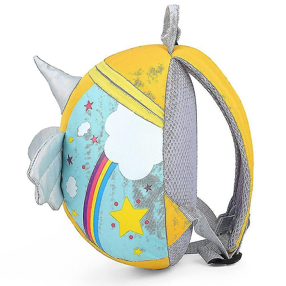 Foto 5 pulgar | Mochila Huoguo Kindergarten School Unicorn Yellow Nylon - Venta Internacional.