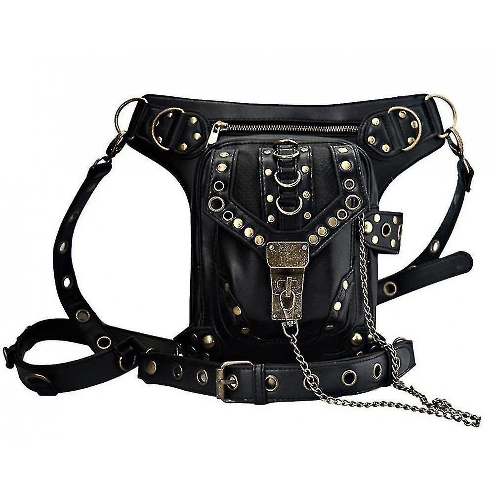 Mochila Huoguo Retro Gothic Rock Steampunk De Piel Para Hombre  - Venta Internacional.