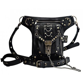 Foto 1 | Mochila Huoguo Retro Gothic Rock Steampunk De Piel Para Hombre - Venta Internacional.