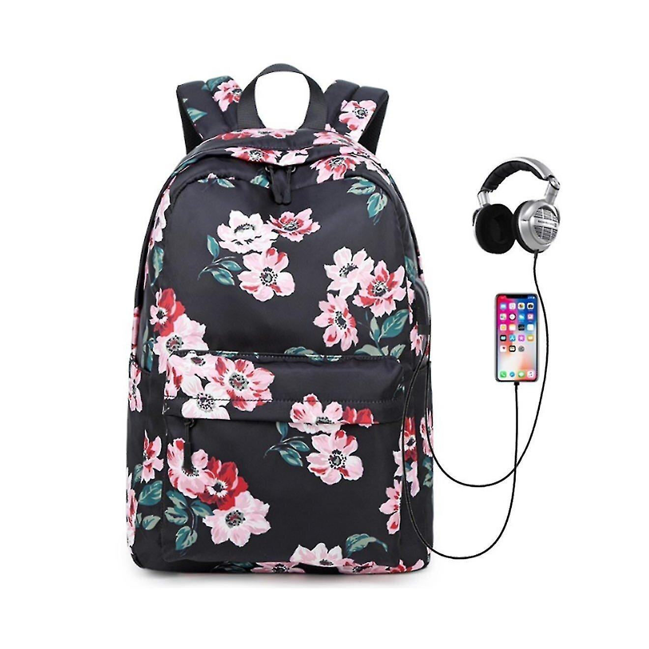 Mochila Huoguo Usb Para Ordenador, Casual, Impermeable, De Nailon - Venta Internacional.