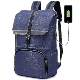 Foto 1 | Mochila Huoguo College Style Azul De Nylon Impermeable 29x15x45 - Venta Internacional.