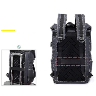 Foto 5 | Mochila Huoguo College Style Azul De Nylon Impermeable 29x15x45 - Venta Internacional.