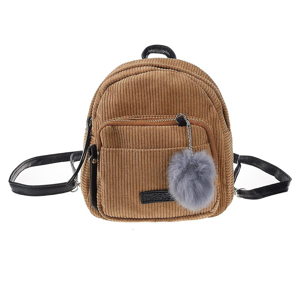 Mochila Escolar Huoguo De Pana Con Forma De Bola De Pelo Para Niñas - Venta Internacional.