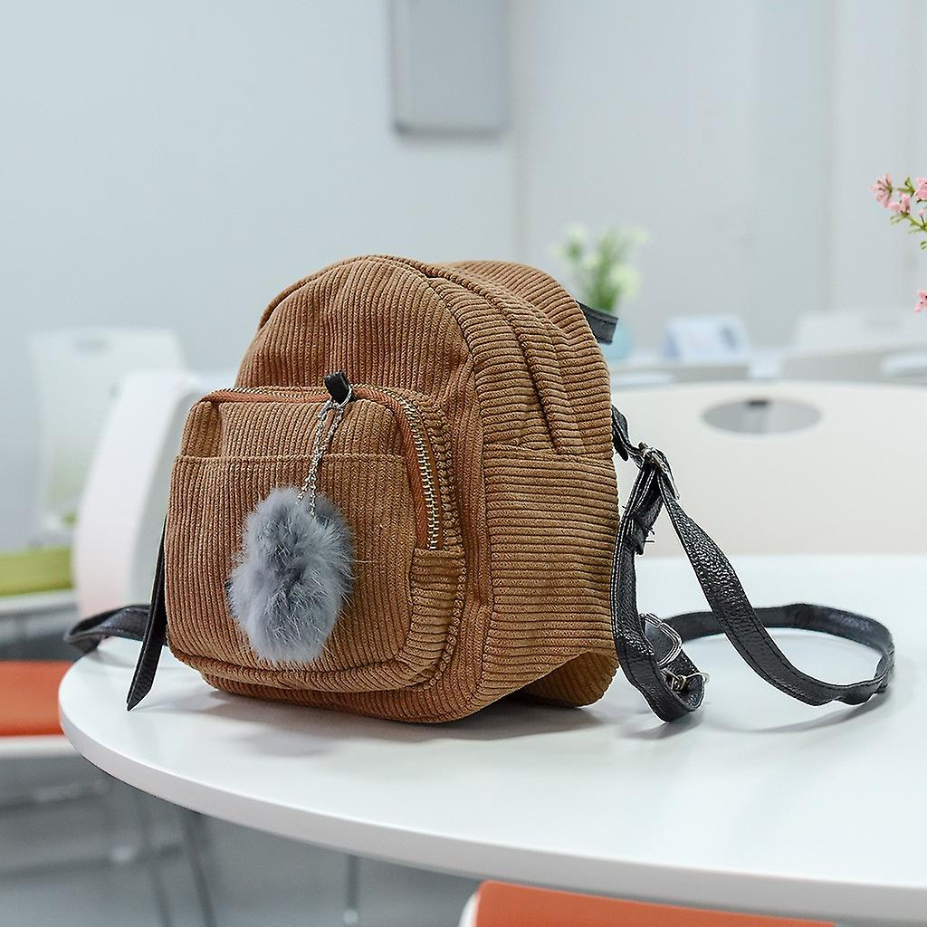 Foto 5 | Mochila Escolar Huoguo De Pana Con Forma De Bola De Pelo Para Niñas - Venta Internacional.