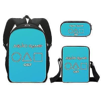 Juego De Mochilas Huoguo Squid Game De 27 Piezas Con Estuche Y Bolsa Para Lápices - Venta Internacional.