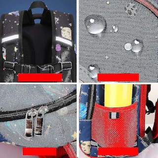 Foto 4 | Mochila Huoguo Negra De Dibujos Animados Divertida, Linda Y Transpirable Para Niños - Venta Internacional.