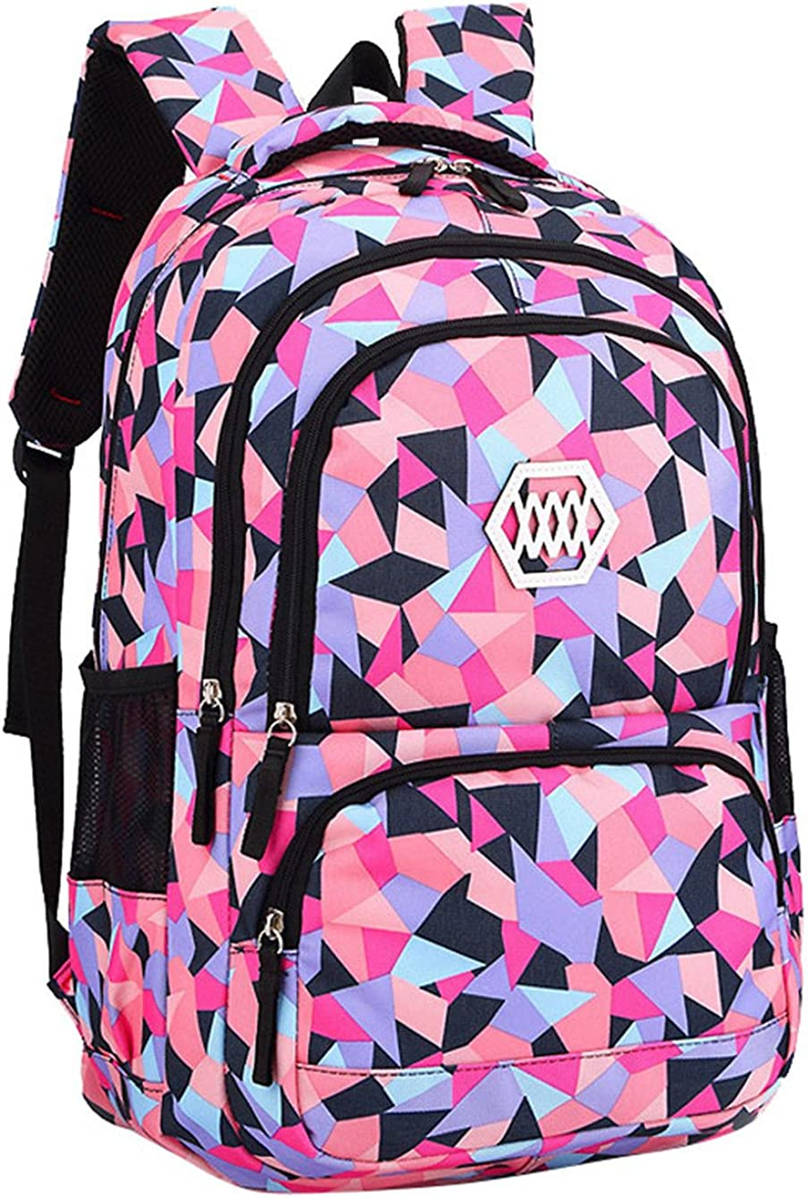 Mochila Huoguo Con Estampado Geométrico Para Niñas Y Niños De 10 A 12 Años - Venta Internacional.