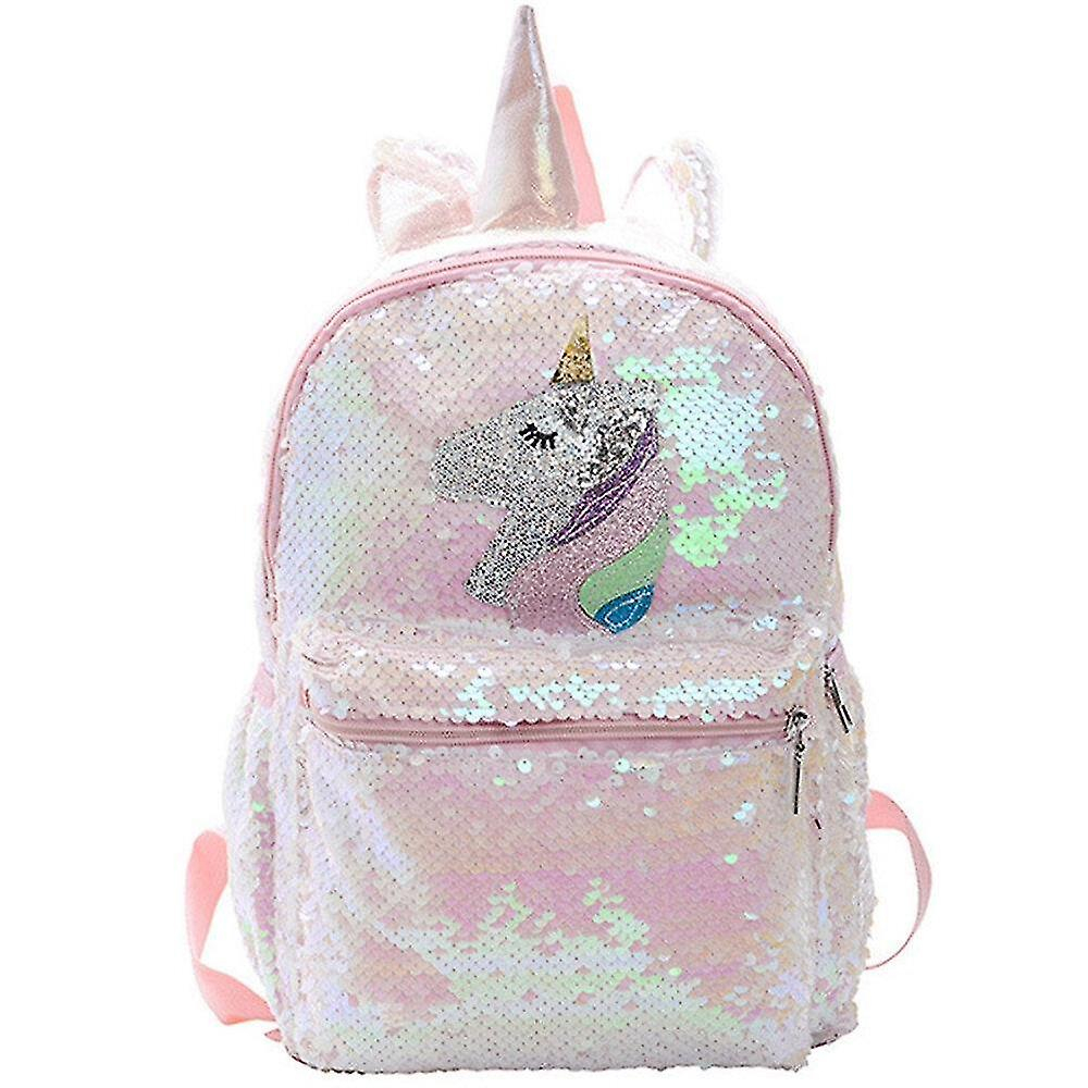 Foto 2 pulgar | Mochila Escolar Huoguo, Mochila Escolar Con Lentejuelas Y Lentejuelas De Unicornio - Venta Internacional.