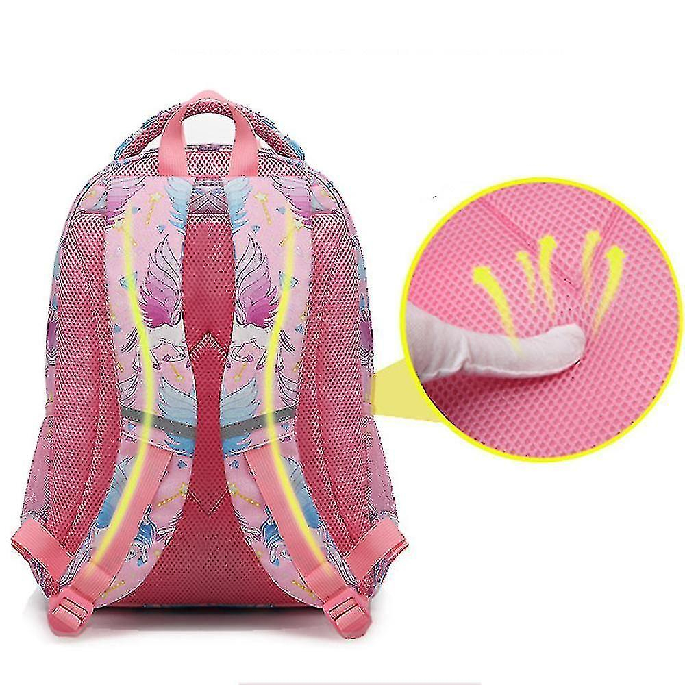 Foto 2 | Mochila Huoguo Rosa Impermeable Para Colegialas De 3 Piezas - Venta Internacional.