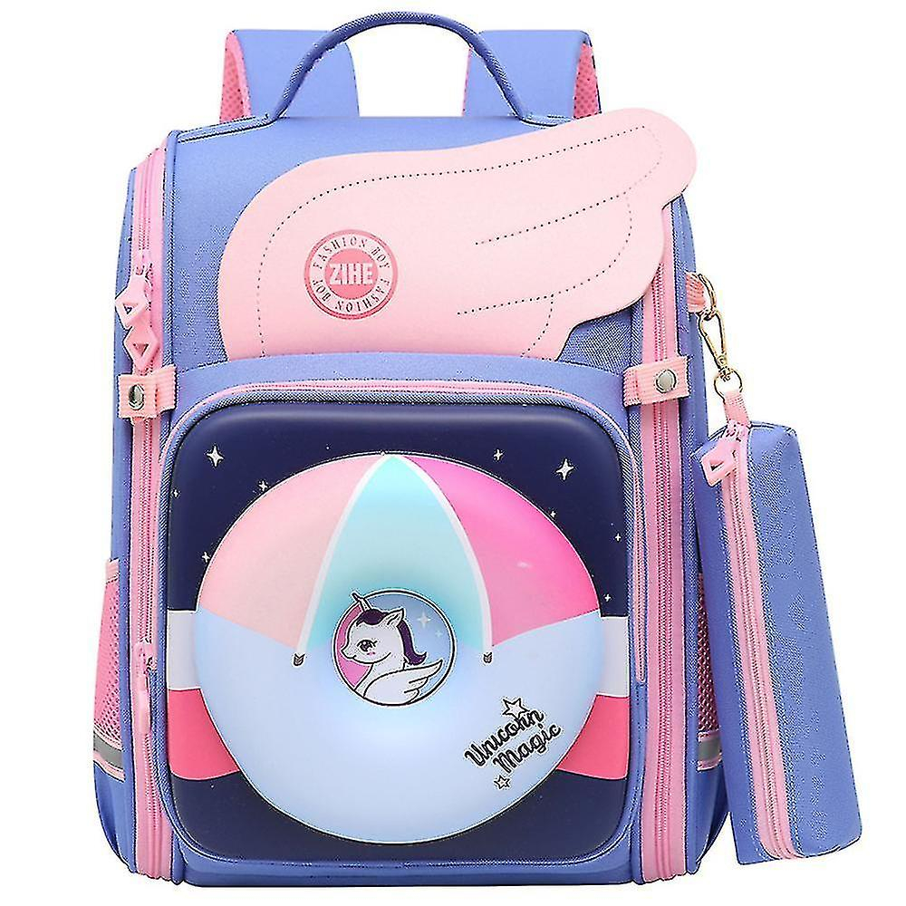 Mochila Huoguo, Mochila Escolar Para Alumnos, Rosquillas, Dibujos Animados, Azul - Venta Internacional.