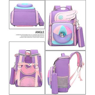 Foto 2 | Mochila Huoguo, Mochila Escolar Para Alumnos, Rosquillas, Dibujos Animados, Azul - Venta Internacional.