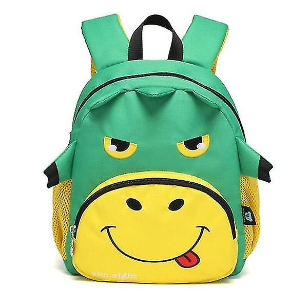 Foto 2 pulgar | Mochila Escolar Huoguo Con Dibujos Animados De Nailon Para Bebés Y Niños, Verde - Venta Internacional.