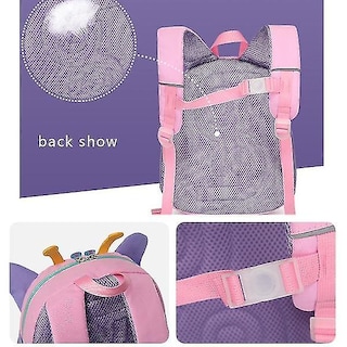 Foto 3 | Mochila Escolar Huoguo Con Dibujos Animados De Nailon Para Bebés Y Niños, Verde - Venta Internacional.